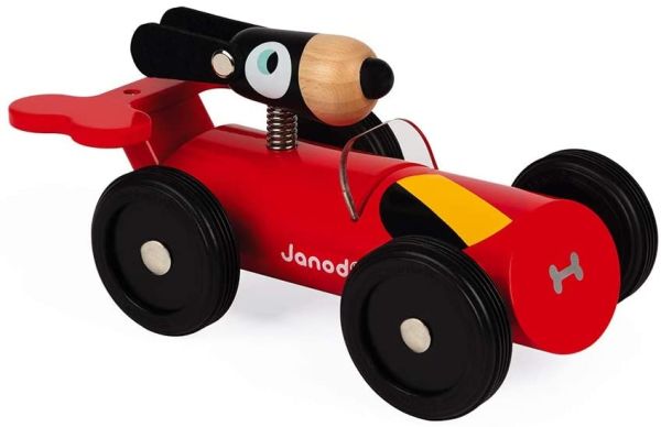 JAN04490 - Voiture avec chien à promener Rouge – Spirit Dan - 1