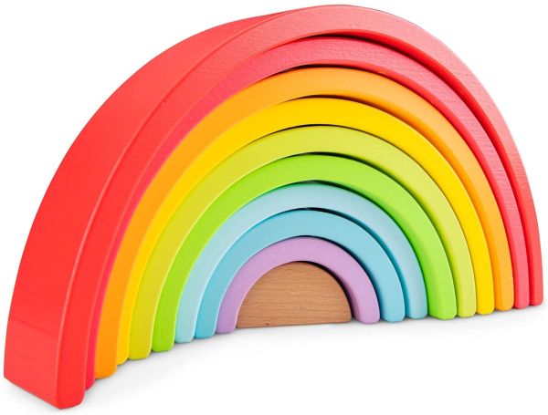 NCT10825 - Arc en ciel à empiler en bois - 1