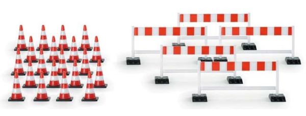 HER052566 - 20 Cônes et 5 Barriéres Ech:1/87 - 1