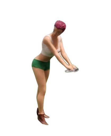 ATLAN32016_VERT_BLANC - Figurine avec éponge et vêtements vert et blanc - 1