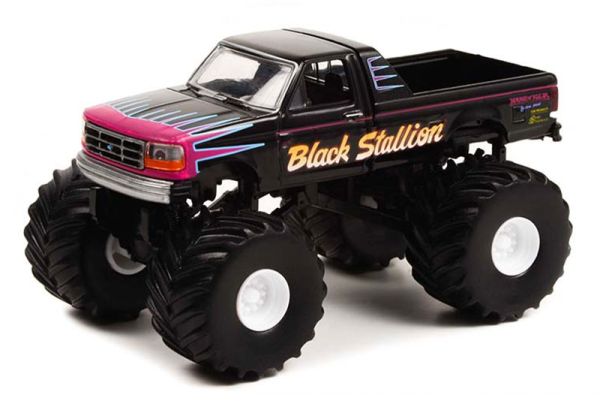 GREEN49110-E - FORD F-250 1992 Monster Truck BLACK STALLION de la série KINGS OF CRUNCH sous blister - 1