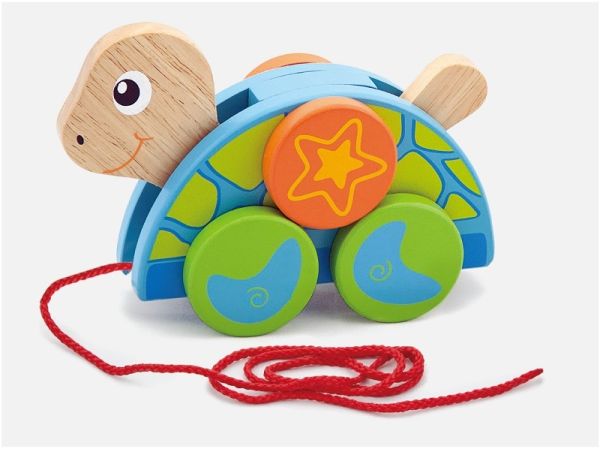 VIG50080 - Tortue à tirer en bois - 1