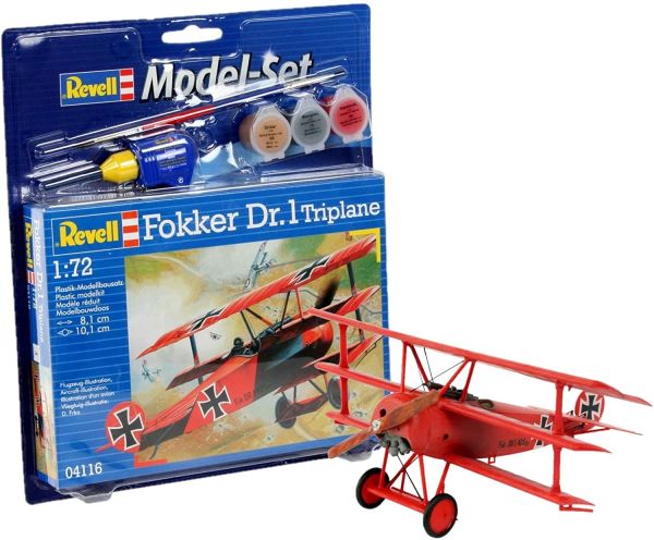 REV64116 - Model set Fokker DR.1 Triplane avec peinture à assembler - 1