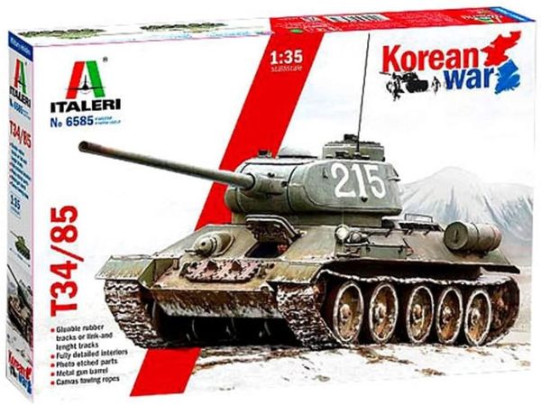 ITA6585 - Char T-34/85 Guerre de Corée à assembler et à peindre - 1