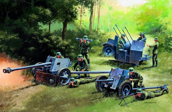 ITA7026 - Canons ALLEMAND PAK35 – PAK40 – FLAK38 à assembler et à peindre - 1