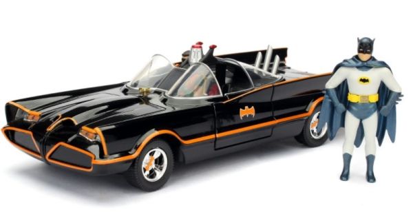 JAD98259 - BATMOBILE Classique 1966 avec figurine BATMAN et ROBIN - 1