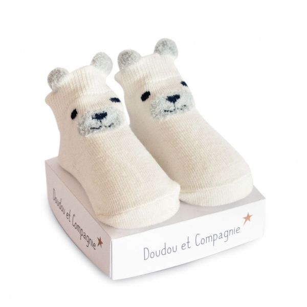 DC3705-03 - Chaussette de naissance petites oreilles - Ours - 1
