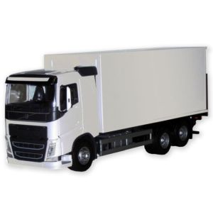 EMEK89312 - VOLVO FH 6x4 blanc avec caisse et hayon