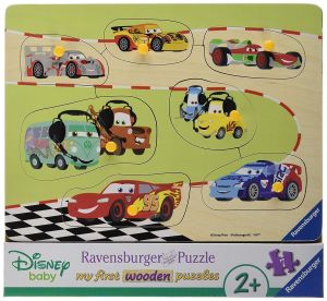 RAV036868 - Puzzle Bois - 9 Pièces - Disney Babies - CARS et ses amis - 24 x 21 cm