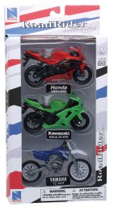 NEW67015B - Coffret de 3 motos HONDA KAWASAKI et YAMAHA